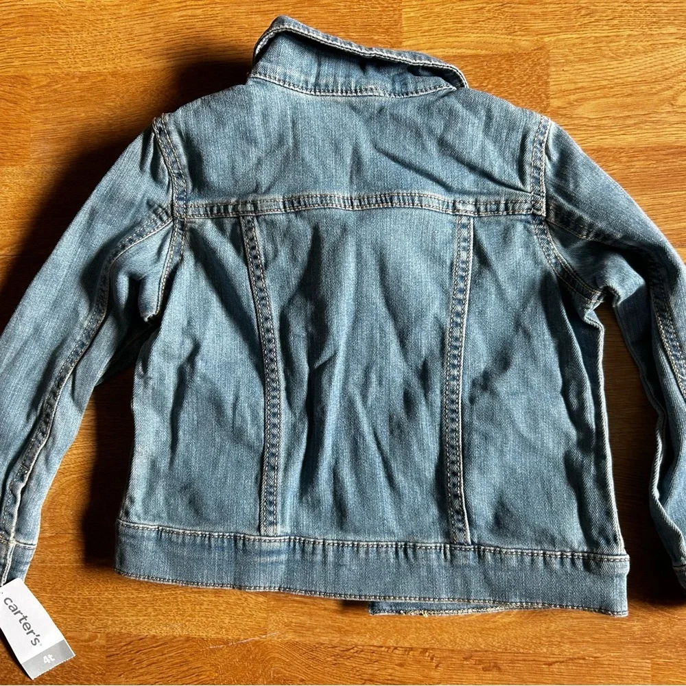 Carter's Blue Denim Jacket with Red Heart for girls 4T